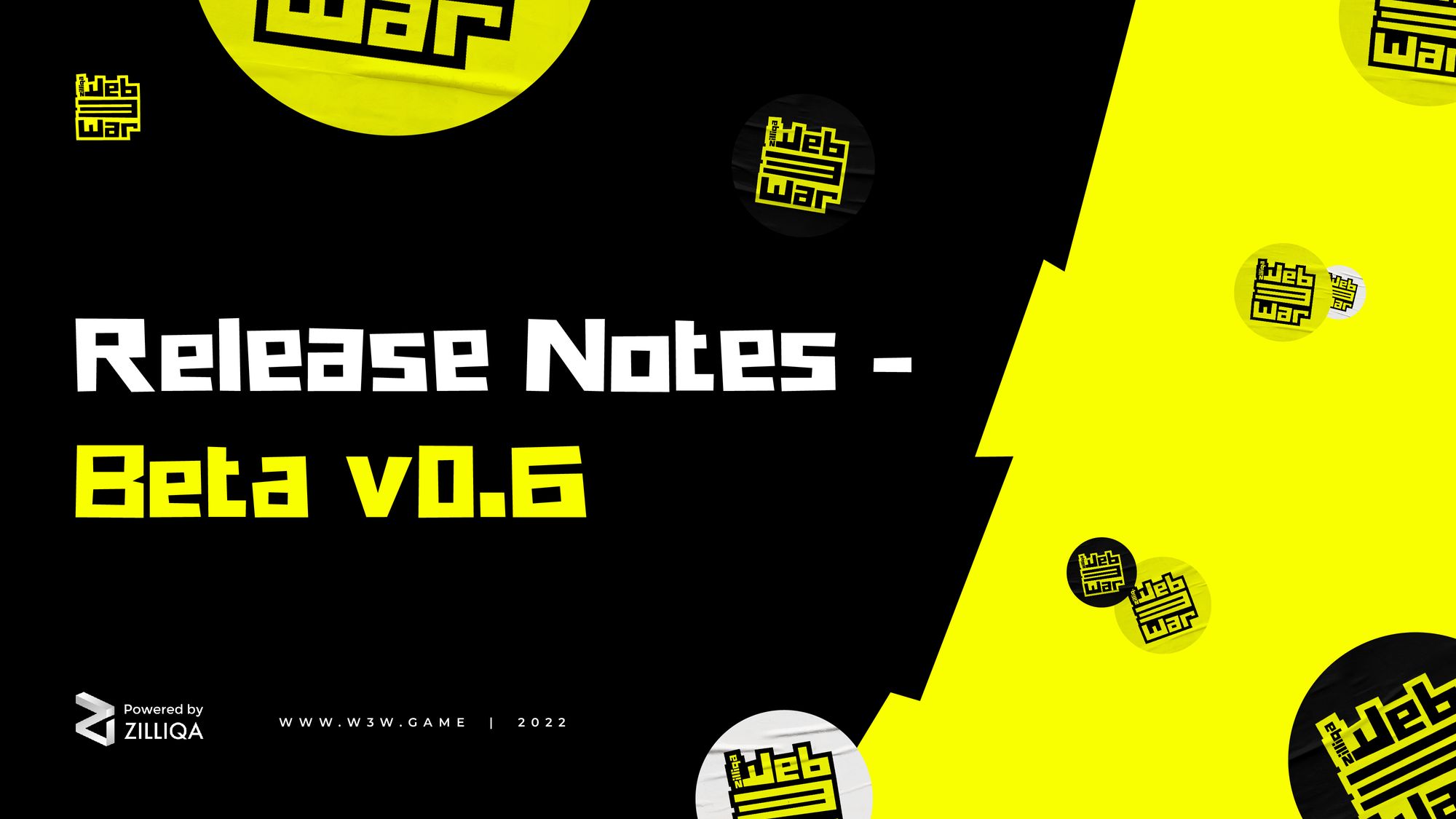 WEB3WAR beta v0.6 release notes