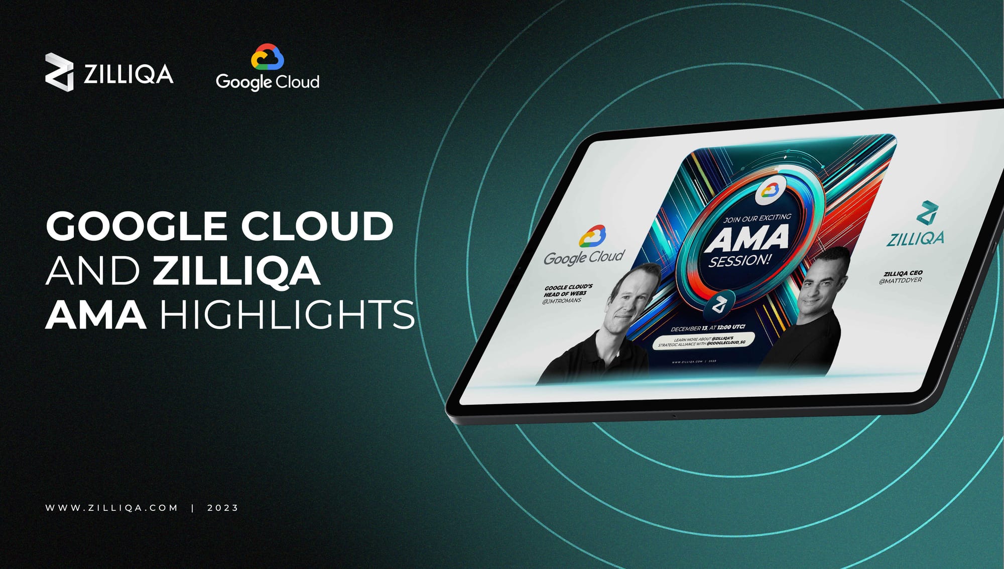 AMA Highlights - Zilliqa Group’s strategic alliance with Google Cloud