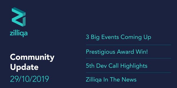 Zilliqa Community Update 29 October 2019