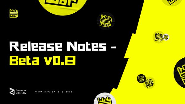 WEB3WAR beta v0.8 release notes