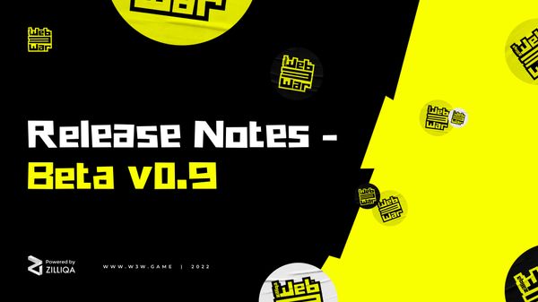 WEB3WAR beta v0.9 release notes